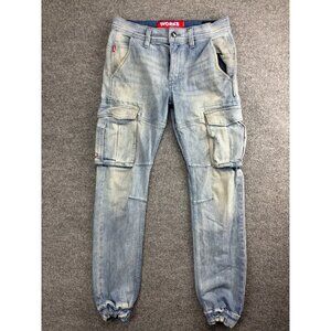 Saint Works Aviator Cargo Jeans Men's W32 x L33 Blue Denim Workwear